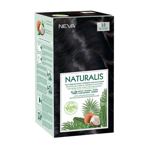 Neva Naturalis Vegan Haarverf - Intens Dark Brown 3.0 Neva Naturalis Vegan Haarverf - Intens Dark Brown 3.0