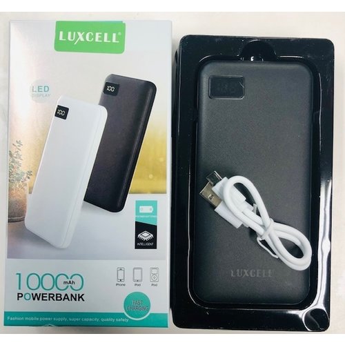 Luxcell - Powerbank Met 2 Poorten Zwart Luxcell - Powerbank Met 2 Poorten Zwart
