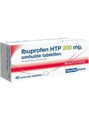 Healthypharm Ibuprofen 200 Mg Suikervrij - 40 Tabletten
