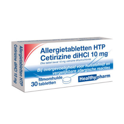 Healthypharm Healthypharm Cetirizine 10 Mg - 30 Tabletten Healthypharm Healthypharm Cetirizine 10 Mg - 30 Tabletten