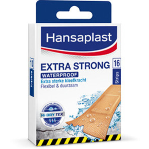 Hansaplast Hansaplast Extra Strong Waterproof - 16 Stuks Hansaplast Hansaplast Extra Strong Waterproof - 16 Stuks