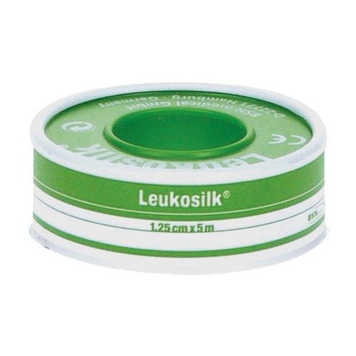 Leukosilk Leukosilk 1,25cm X 5 Mtr - 1 Stuks Leukosilk Leukosilk 1,25cm X 5 Mtr - 1 Stuks