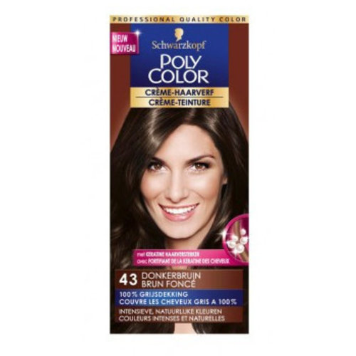 Poly Color Poly Color Creme 43 Donkerbruin - 1 Stuks Poly Color Poly Color Creme 43 Donkerbruin - 1 Stuks