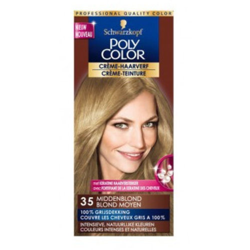 Poly Color Poly Color Creme 35 Middelblond - 1 Stuks Poly Color Poly Color Creme 35 Middelblond - 1 Stuks