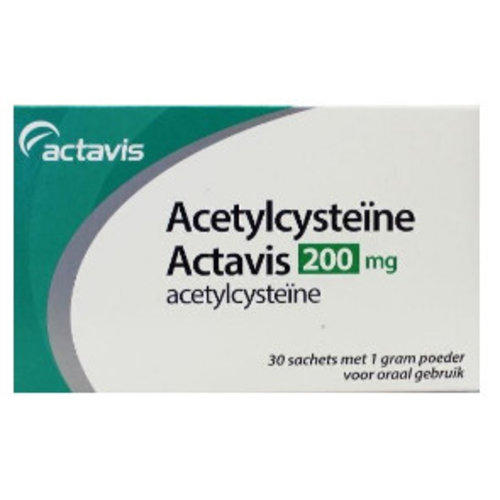 Actavis Sanias Acetylcysteine Poeder 200 Mg - 30 Sachets Actavis Sanias Acetylcysteine Poeder 200 Mg - 30 Sachets