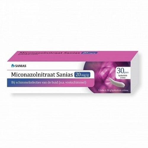 Sanias Sanias Miconazolnitraat Creme - 30 Gram Sanias Sanias Miconazolnitraat Creme - 30 Gram