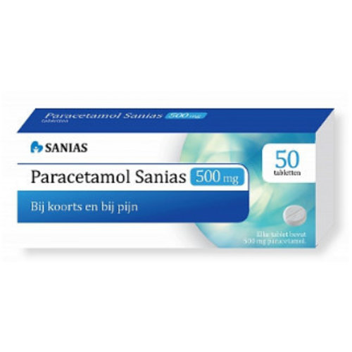 Sanias Sanias Paracetamol 500 Mg - 50 Stuks Sanias Sanias Paracetamol 500 Mg - 50 Stuks
