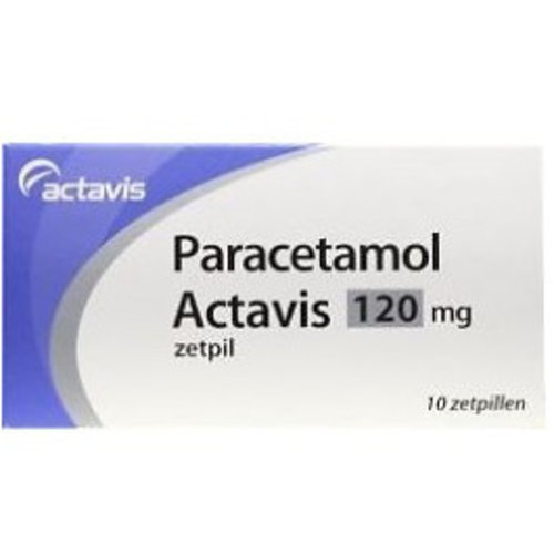 Actavis Actavis Paracetamol Zetpil 120mg - 10 Stuks Actavis Actavis Paracetamol Zetpil 120mg - 10 Stuks