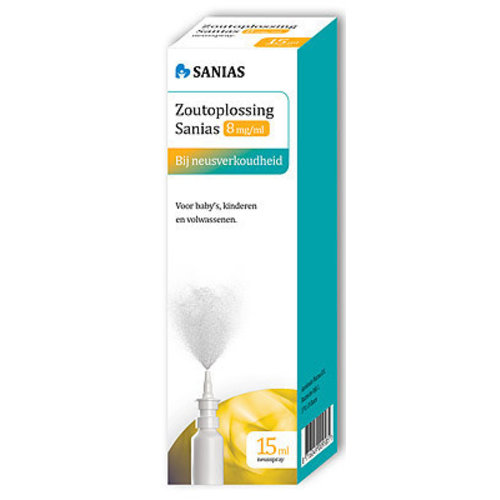 Sanias Sanias Neusspray 8mg Zoutoplossing - 15 Ml Sanias Sanias Neusspray 8mg Zoutoplossing - 15 Ml