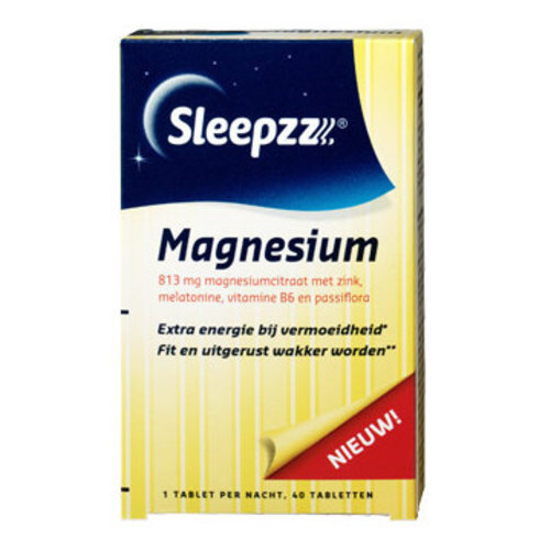 Sleepzz Sleepzz Magnesium - 40 Tabletten Uitverkocht!!!! Sleepzz Sleepzz Magnesium - 40 Tabletten Uitverkocht!!!!