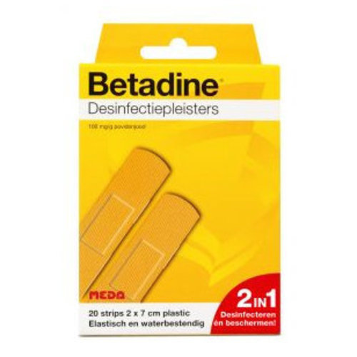 Betadine Betadine Desinfectiepleister - 20 Stuks Betadine Betadine Desinfectiepleister - 20 Stuks