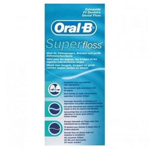 Oral B Oral B Floss Super Regular - 50 Stuks Oral B Oral B Floss Super Regular - 50 Stuks