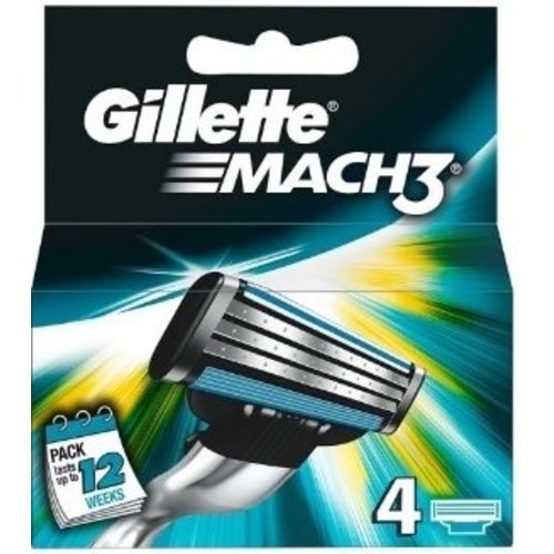 Gillette Gillette Mach3 Mesjes - 4 Stuks Gillette Gillette Mach3 Mesjes - 4 Stuks