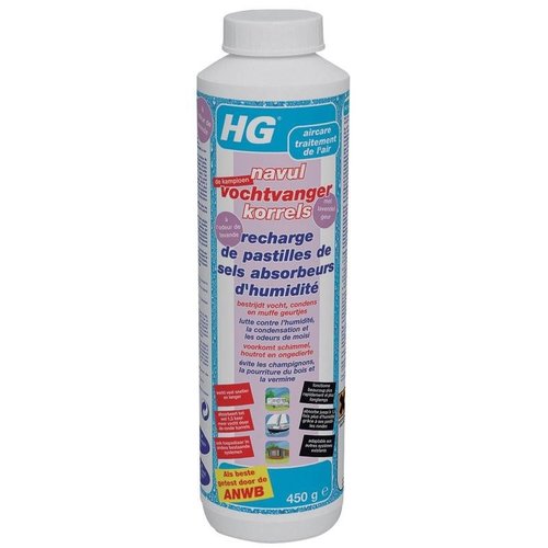 Hg Hg Vochtvanger Korrels Geparfumeerd Navulling - 450 Gram Hg Hg Vochtvanger Korrels Geparfumeerd Navulling - 450 Gram