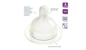 Difrax Difrax Flessenspeen Breed Large - 2 Stuks Difrax Difrax Flessenspeen Breed Large - 2 Stuks