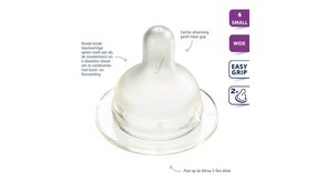 Difrax Difrax Flessenspeen Breed Small - 1 Stuks Difrax Difrax Flessenspeen Breed Small - 1 Stuks