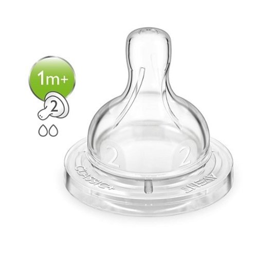 Avent Avent Classic Speen 2-Gats Langzaam - 2 Stuks Avent Avent Classic Speen 2-Gats Langzaam - 2 Stuks