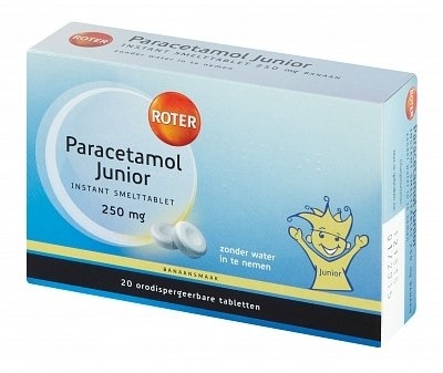 Roter Roter Paracetamol Junior Smelt - 20 Tabletten