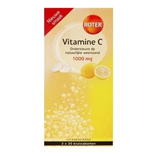 Roter Roter Vit C Bruis Duo Citroen - 2x20 Tabletten Roter Roter Vit C Bruis Duo Citroen - 2x20 Tabletten