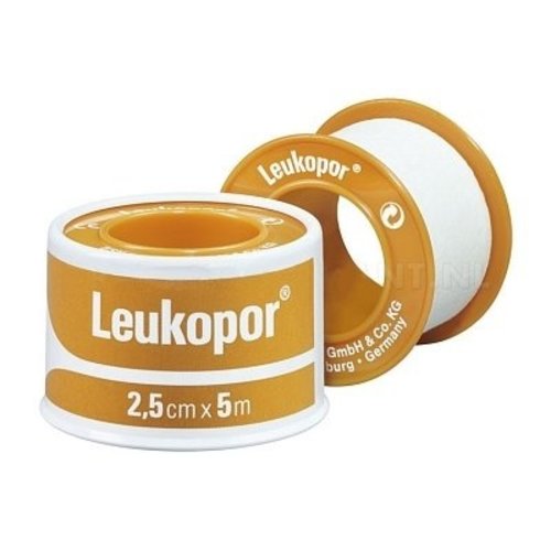 Leukopor Leukopor 2,5 Cm X 5 Mtr - 1 Stuks Leukopor Leukopor 2,5 Cm X 5 Mtr - 1 Stuks