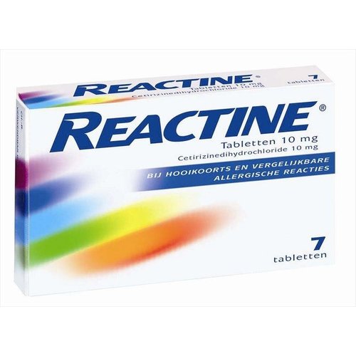 Reactine Reactine Anti-Histaminicum 10 Mg - 7 Tabletten Reactine Reactine Anti-Histaminicum 10 Mg - 7 Tabletten