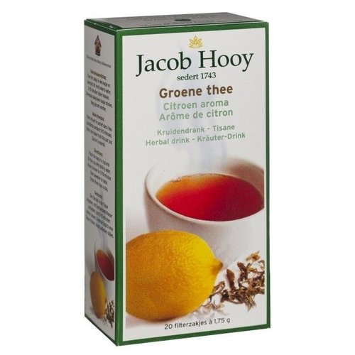 Jacob Hooy Jacob Hooy Thee Groene Thee / Lemon - 20 Zakjes Jacob Hooy Jacob Hooy Thee Groene Thee / Lemon - 20 Zakjes