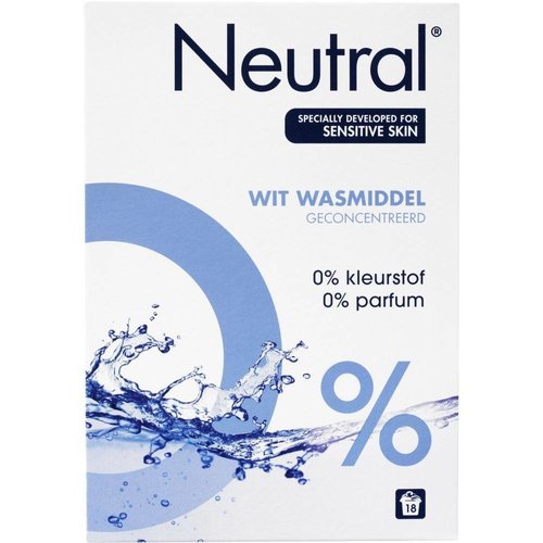 Neutral Neutral Waspoeder Wit 12 Wasbeurten - 576g Neutral Neutral Waspoeder Wit 12 Wasbeurten - 576g