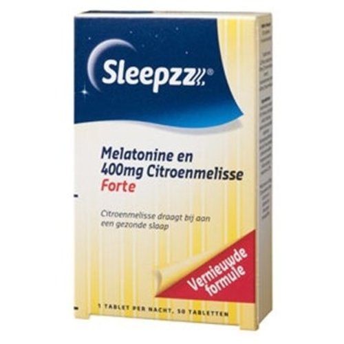 Sleepzz Sleepzz Melatonine Forte Citroenmelisse - 50 Stuks Sleepzz Sleepzz Melatonine Forte Citroenmelisse - 50 Stuks