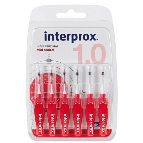 Interprox Interprox Interdental Mini Conic Rood - 6 Stuks Interprox Interprox Interdental Mini Conic Rood - 6 Stuks
