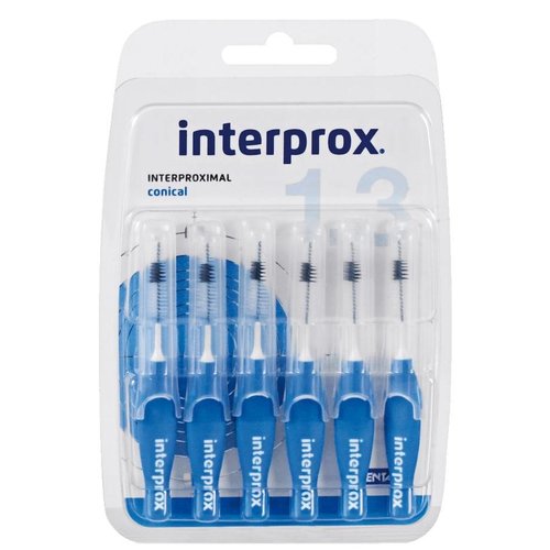Interprox Interprox Interdental Conical 3,5-6mm Blauw - 6 Stuks Interprox Interprox Interdental Conical 3,5-6mm Blauw - 6 Stuks