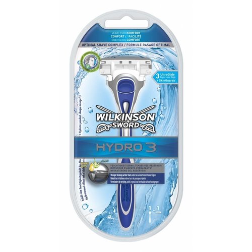 Wilkinson Wilkinson Hydro 3 Apparaat + 1 Scheermesje - 1 Stuks Wilkinson Wilkinson Hydro 3 Apparaat + 1 Scheermesje - 1 Stuks