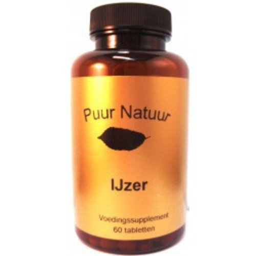 Puur Natuur Puur Natuur Ijzer 14 Mg - 60 Tabletten Puur Natuur Puur Natuur Ijzer 14 Mg - 60 Tabletten