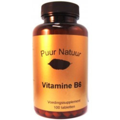Puur Natuur Puur Natuur Vitamine B6 -100 Tabletten Puur Natuur Puur Natuur Vitamine B6 -100 Tabletten