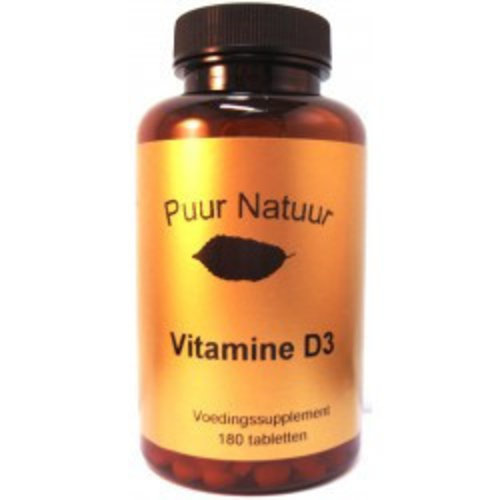 Puur Natuur Puur Natuur Vitamine D3 - 180 Tabletten Puur Natuur Puur Natuur Vitamine D3 - 180 Tabletten