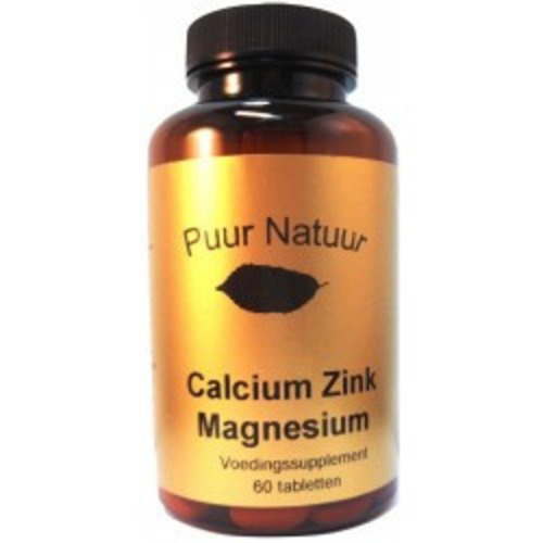 Puur Natuur Puur Natuur Calcium/Zink/Magnesium - 60 Capsules Puur Natuur Puur Natuur Calcium/Zink/Magnesium - 60 Capsules