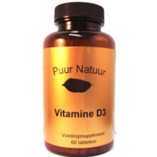Puur Natuur Puur Natuur Vitamine D3 - 60 Tabletten Puur Natuur Puur Natuur Vitamine D3 - 60 Tabletten