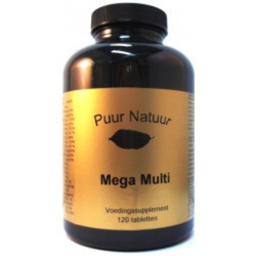 Puur Natuur Puur Natuur Mega Multi - 120 Tabletten Puur Natuur Puur Natuur Mega Multi - 120 Tabletten