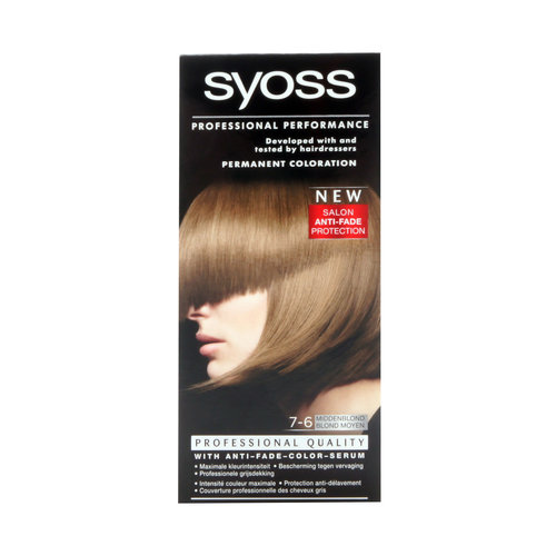 Syoss Syoss Haarverf 7-6 Middenblond Syoss Syoss Haarverf 7-6 Middenblond