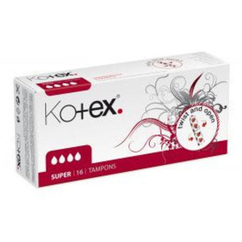 Kotex Kotex Tampon Super - 16 Stuks Kotex Kotex Tampon Super - 16 Stuks