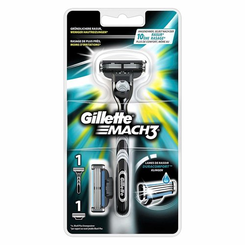 Gillette Gillette Mach3 Turbo Apparaat + 1 Scheermesje - 1 Stuks Gillette Gillette Mach3 Turbo Apparaat + 1 Scheermesje - 1 Stuks