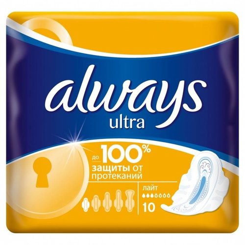 Always Always Maandverband Ultra Light - 10 Stuks Always Always Maandverband Ultra Light - 10 Stuks