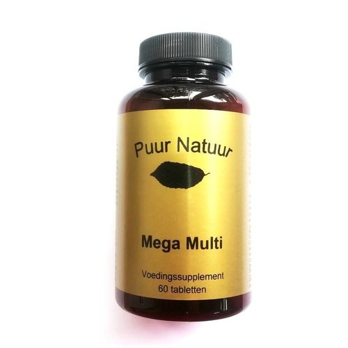 Puur Natuur Puur Natuur Mega Multi - 60 Tabletten Puur Natuur Puur Natuur Mega Multi - 60 Tabletten