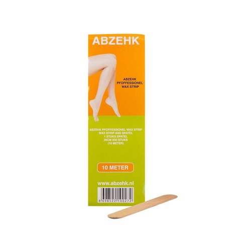 Abzehk Abzehk Ontharingswax Strips En Spatel - 12 Stuks Abzehk Abzehk Ontharingswax Strips En Spatel - 12 Stuks
