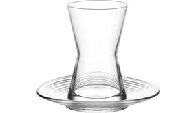 Lav Lav Turkse Theeglazen & Schoteltjes Derin - 1 Set Lav Lav Turkse Theeglazen & Schoteltjes Derin - 1 Set