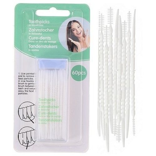 Tandenstokers Tandenstokers 60 Stokers - 1 Stuks Tandenstokers Tandenstokers 60 Stokers - 1 Stuks