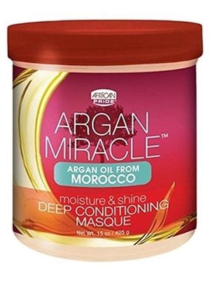 African Pride African Pride Argan Miracle Moisture & Shine Deep Conditioning Masque 425 Gram,