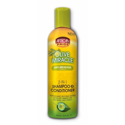 African Pride African Pride Olive Miracle Anti-Breakage 2-In-1 Shampoo & Conditioner 355 Ml