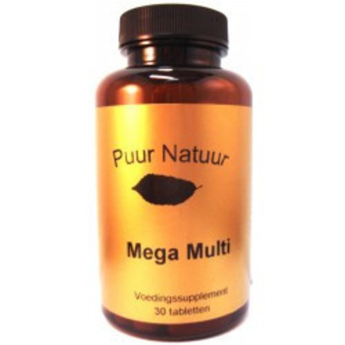 Puur Natuur Puur Natuur Mega Multi - 30 Tabletten Puur Natuur Puur Natuur Mega Multi - 30 Tabletten