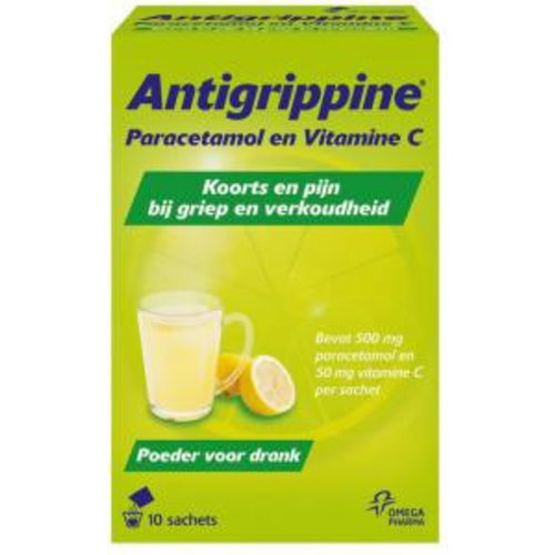 Antigrippine Antigrippine Hotdrink - 10 Stuks Antigrippine Antigrippine Hotdrink - 10 Stuks