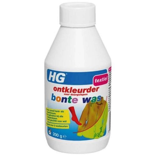Hg Hg Ontkleurder Voor Doorgelopen Bonte Was - 200 Gram Hg Hg Ontkleurder Voor Doorgelopen Bonte Was - 200 Gram